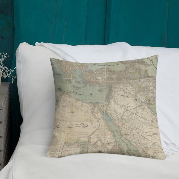 Ottoman Map Pillow