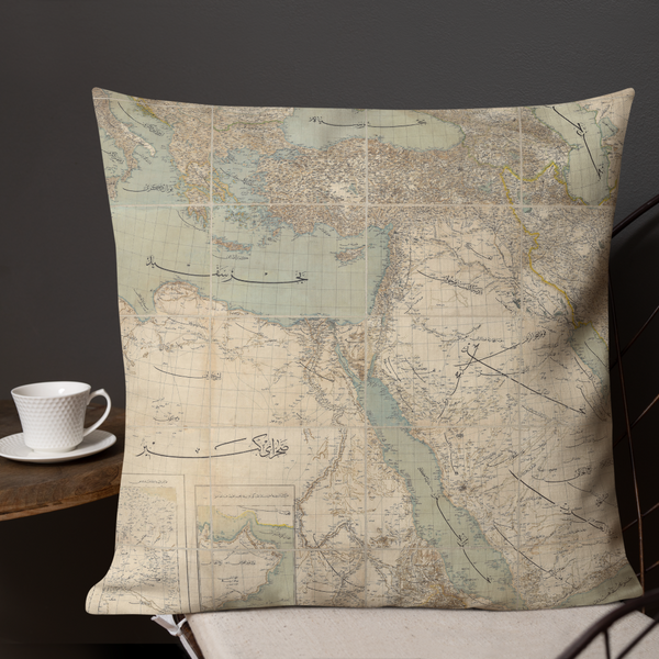 Ottoman Map Pillow