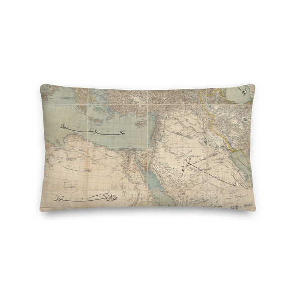 Ottoman Map Pillow
